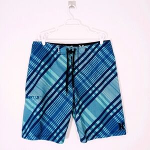 Hurley Plaid Logo‎ Board Shorts
